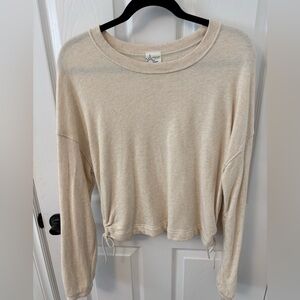 NWOT Aerie OFFLINE Cream Long Sleeve Sweatshirt